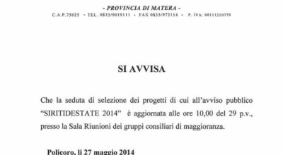 Selezione progetti Siritidestate 2014