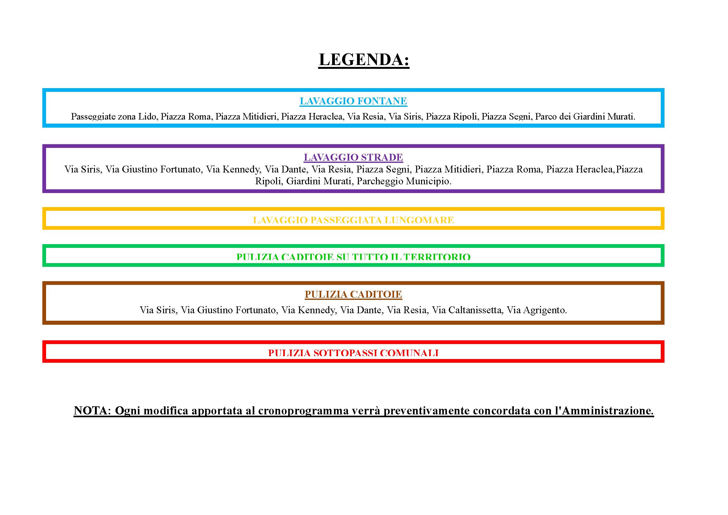 CRONOPROGRAMMA DEI SERVIZI ANNUALI 2015 Pagina 2