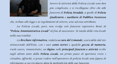 Presentazione Brochure informativa della Polizia Locale