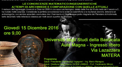 Seminario – L’eredità della scienza magno-greca nel mondo contemporaneo