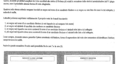 Modalità di voto al ballottaggio di domenica 25 giugno