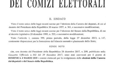 Convocazione dei comizi elettorali