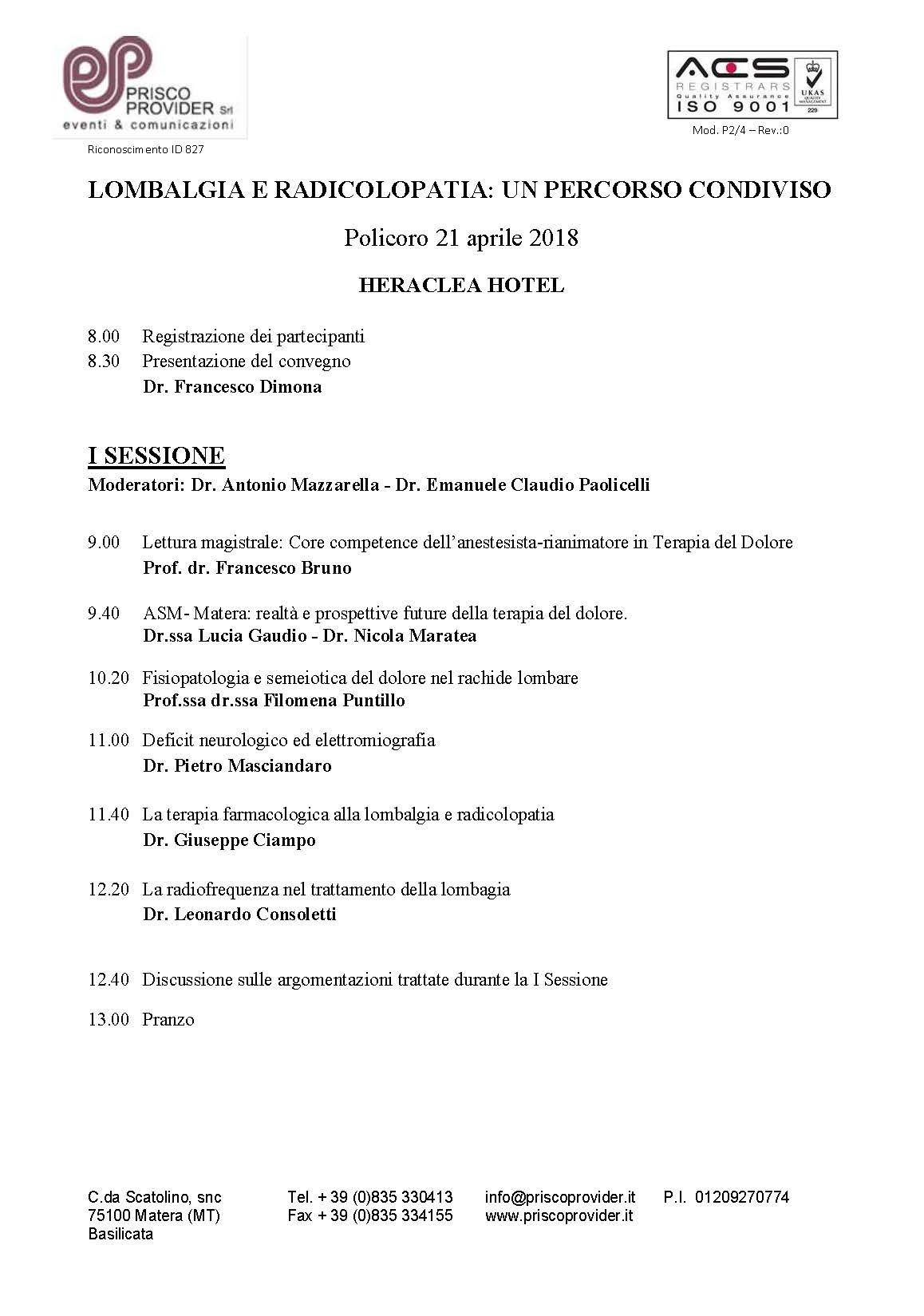 PROGRAMMA 21 APRILE POLICORO Pagina 1