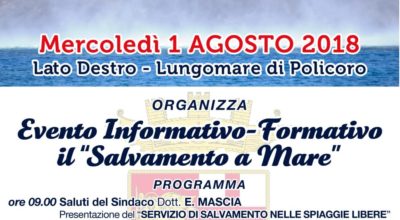 “Il Salvamento a mare” – Mercoledì 1 agosto 2018