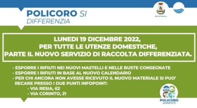 Calendario nuova raccolta differenziata