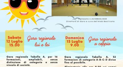 13 luglio 2025 – Luglio Policorese – gara regionale di bocce